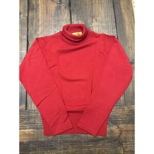 Classiques Entier Long Sleeve Red Mock Neck Sweater XS‎
